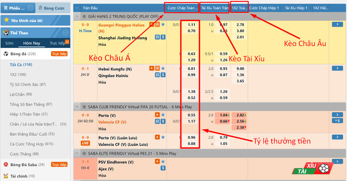 cách đọc kèo bóng đá trên mạng